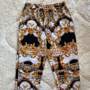 Topshop Gold/Black Drawstring Pants